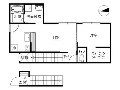 MA MAISON新庄(1LDK/2階)の間取り写真