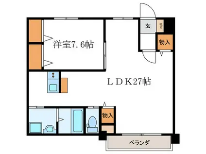 一太朗大宮(1LDK/2階)の間取り写真