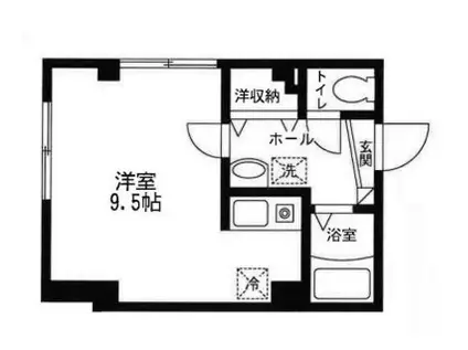 ビューノ笹塚(ワンルーム/2階)の間取り写真