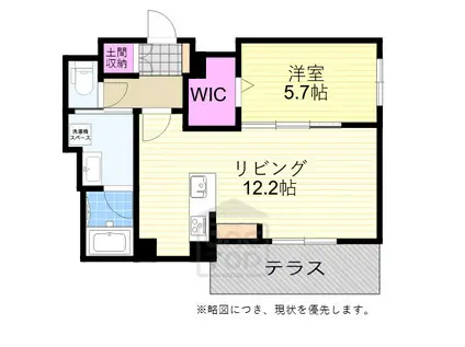 ALIVIO(1LDK/1階)の間取り写真