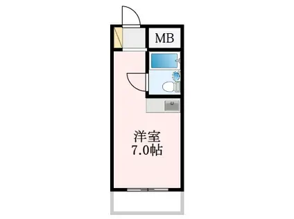 さやまハイツ(ワンルーム/2階)の間取り写真