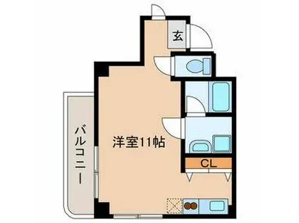 ルミエール代々木(ワンルーム/3階)の間取り写真