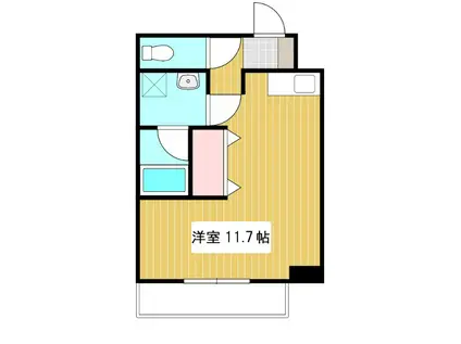 アズビオス元城(ワンルーム/2階)の間取り写真