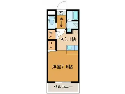 アヴニール(1K/2階)の間取り写真