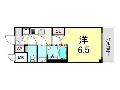 スプランディッドVII(1K/4階)の間取り写真
