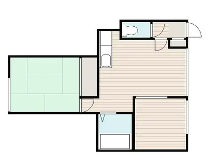 カサデュークヨコヤマⅠ(2LDK/2階)の間取り写真
