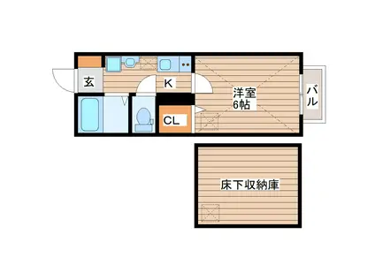 FU-YOU LUMIEREC(1K/1階)の間取り写真