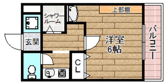 ヴィラコジュカ(1K/2階)の間取り写真