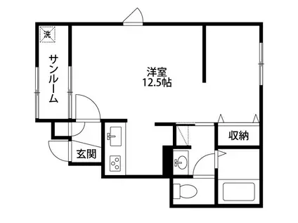 CASA LIBERTA II(1LDK/1階)の間取り写真