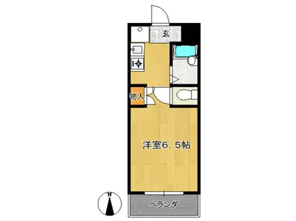 ソレイユフカヤ(ワンルーム/4階)の間取り写真