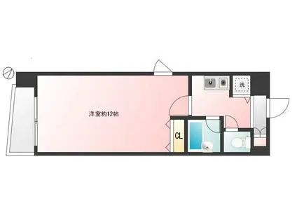 テラス品川(1K/6階)の間取り写真