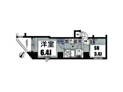 フェニックス横濱関内(1SK/7階)の間取り写真