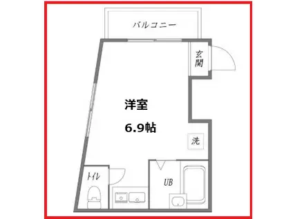 メルディア江北(ワンルーム/2階)の間取り写真