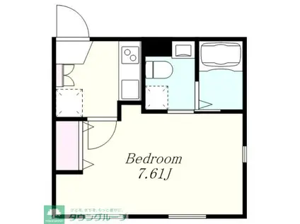 STRIPES 不動前(1K/3階)の間取り写真