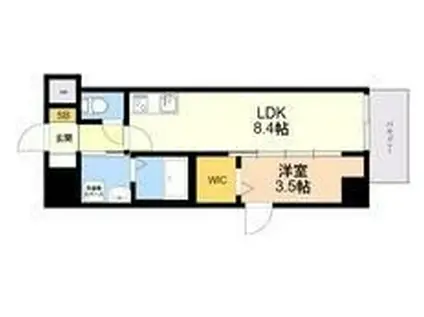 ライフフィールド諸岡II(1LDK/7階)の間取り写真