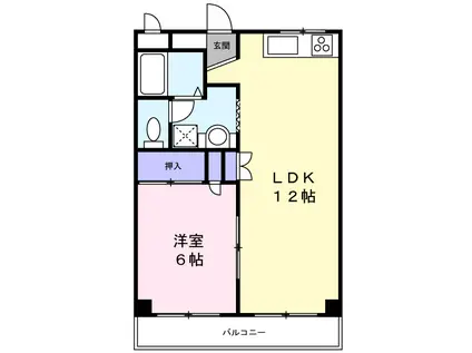 ウィンズコート(1LDK/2階)の間取り写真