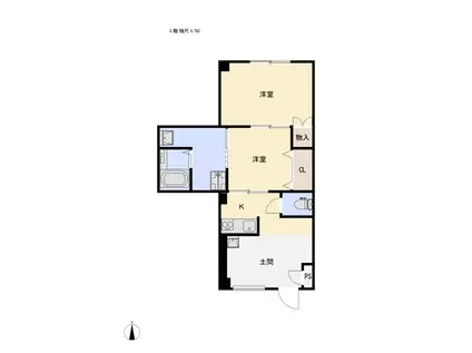 サンフィット(2LDK/1階)の間取り写真