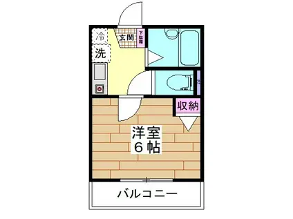 G.FLAP(1K/3階)の間取り写真