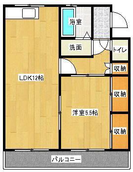 ファミール(1LDK/1階)の間取り写真