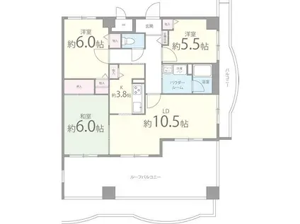 ラフィーネ(3LDK/7階)の間取り写真
