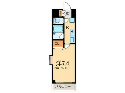 パル大塚(1K/2階)の間取り写真