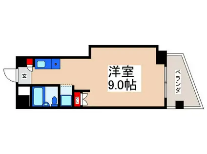 フラットMK(ワンルーム/5階)の間取り写真