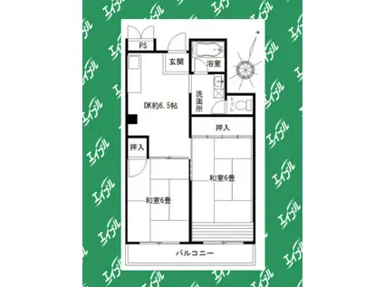 サングリーン大島(2DK/3階)の間取り写真