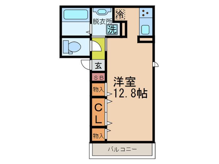 フォーシーズンズ神戸(ワンルーム/1階)の間取り写真