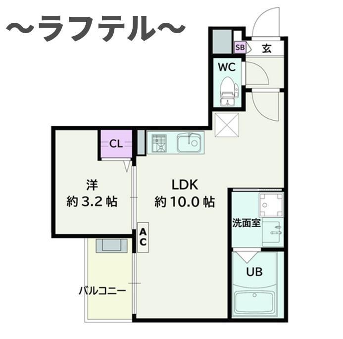 JACK UNOKIII(1LDK/1階)の間取り写真