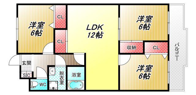 パレーシャル21(3LDK/5階)の間取り写真