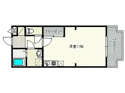 パールマンション長尾(ワンルーム/5階)の間取り写真
