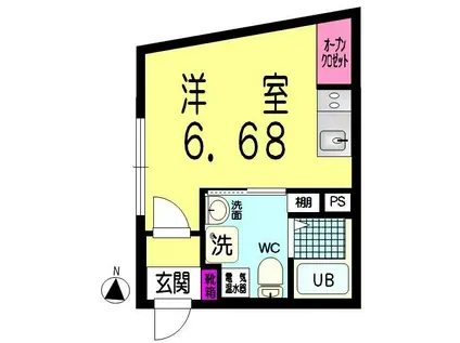 エフプレスト滝野川(ワンルーム/3階)の間取り写真