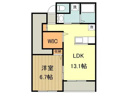 サンセリテ(1LDK/1階)の間取り写真