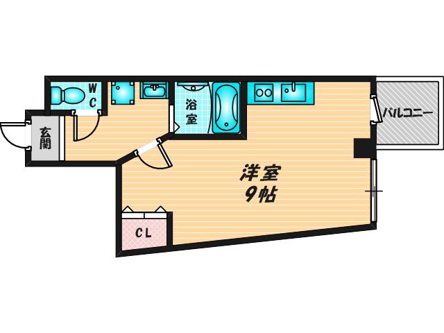 アウラ新深江(ワンルーム/4階)の間取り写真