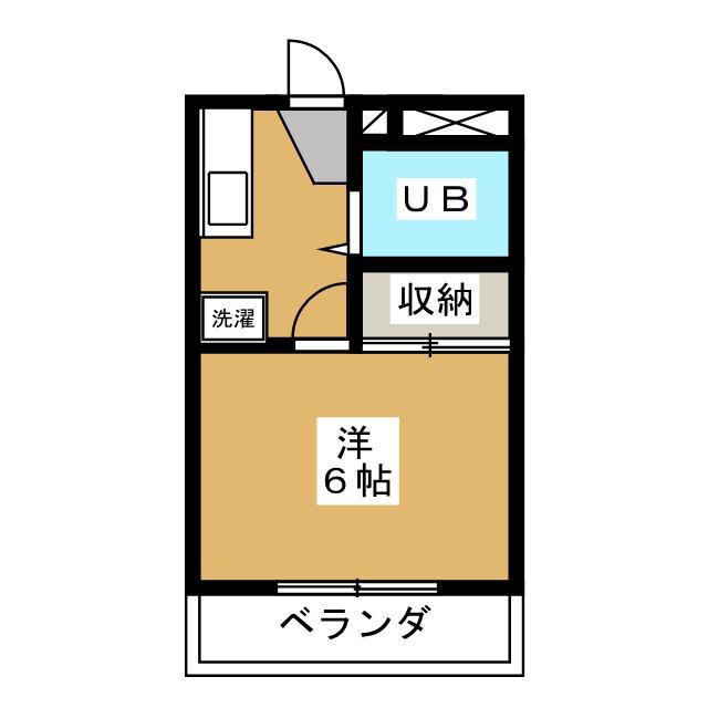 ガーデンパーク日野(1K/1階)の間取り写真