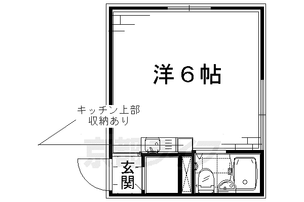 アビーロード伏見(ワンルーム/2階)の間取り写真
