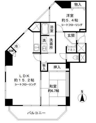 クレスト和泉(2LDK/2階)の間取り写真