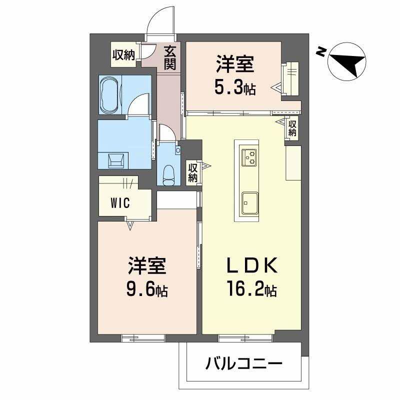 ザ リッツ大手町(2LDK/3階)の間取り写真