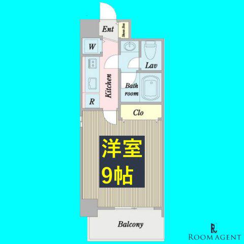 プロシード新栄(1K/2階)の間取り写真