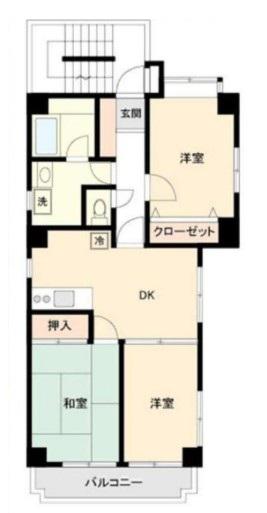 プチコアン(3DK/3階)の間取り写真