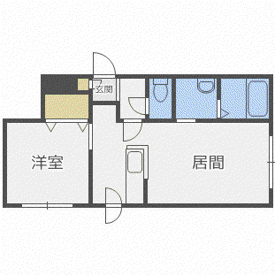 DAYS元町(1LDK/4階)の間取り写真