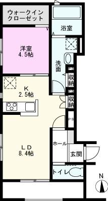 TMRESIDENCE(1LDK/1階)の間取り写真