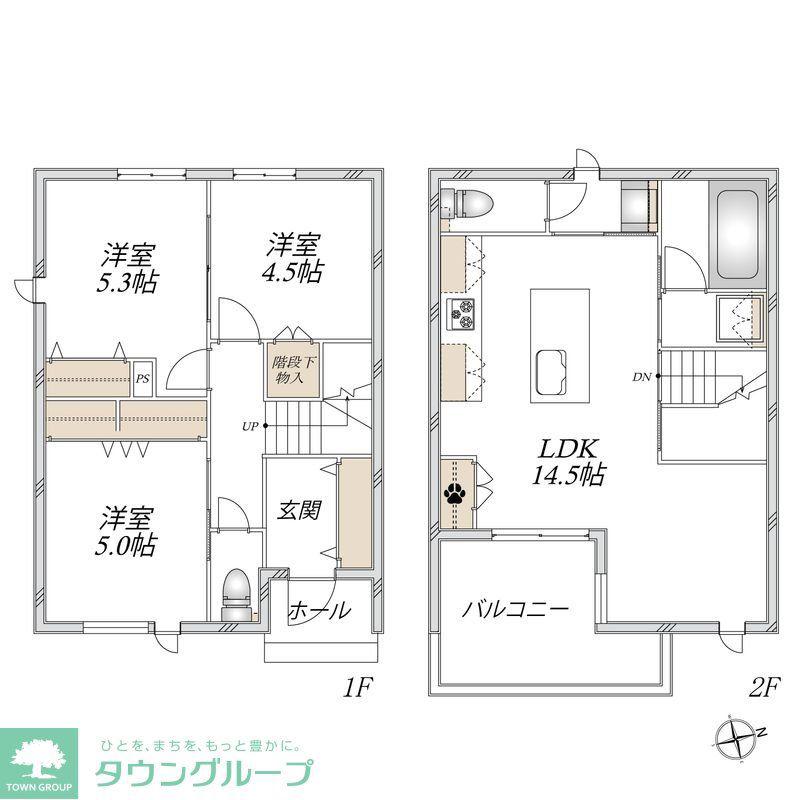 WITH(3LDK/1階)の間取り写真