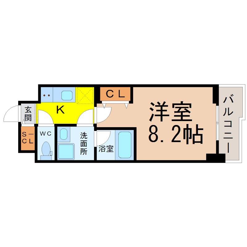 レジデンス SUN.K(1K/10階)の間取り写真