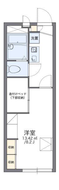 レオパレス西原(1K/1階)の間取り写真