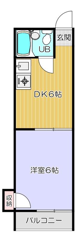 ニューライフ赤坂(1DK/8階)の間取り写真