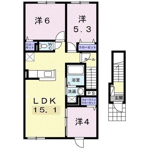 パーク ヴィラ(3LDK/2階)の間取り写真