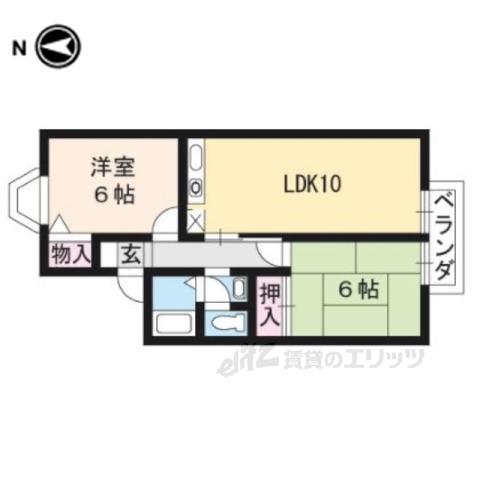 セジュール鹿ノ下(2LDK/1階)の間取り写真