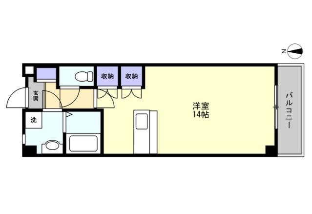 イヒラニ ハイツ(ワンルーム/2階)の間取り写真