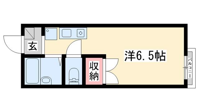 フレンズ(1K/1階)の間取り写真